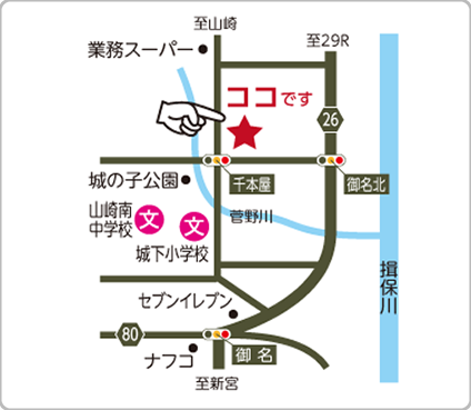 ヘアサロンロココ　マップ